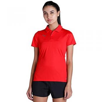 Puma Damen Sportshirt Teamliga Sideline Polo Rot M