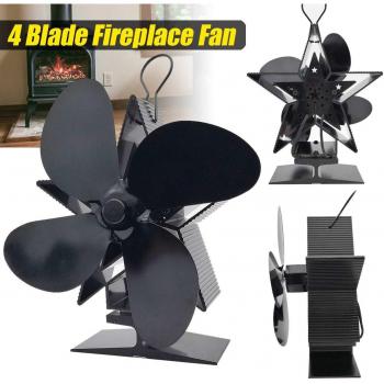 Milieuvriendelijke en stille kachelventilator (4-bladig)