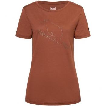 SUPER.NATURAL Merino Sweatshirt für Frauen, FLEAR Bärmotiv