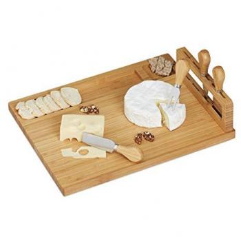 Coltelli da Formaggio Relaxdays – 2 Lame in Bambù Naturale