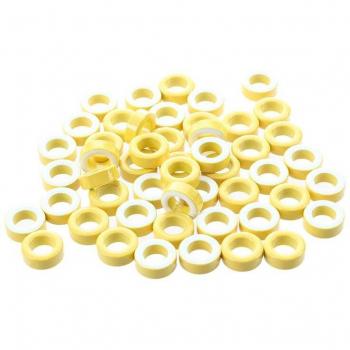 Ferrite Toroïde 7 mm Intérieur – Pack de 50 Noyaux Jaune/Blanc