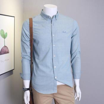 Camisa de Manga Larga para Hombre en Tallas Grandes y Diseño a Cuadros
