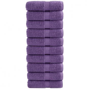 Serviettes de toilette violet premium SOLUND 10 pièces – VidaXL