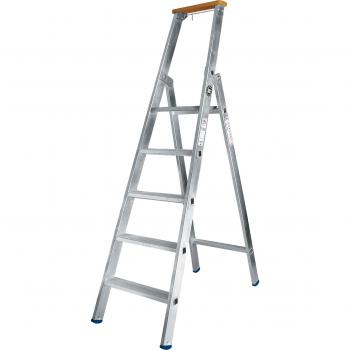 Geis & Knoblauch 52708 Stehleiter – 8‑Stufen‑Aluminium, 3,85 m, einseitige Nutzung