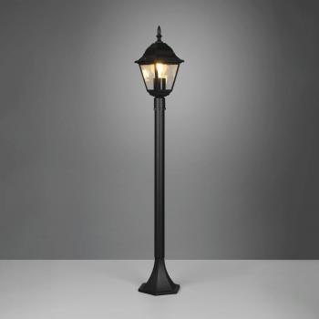 Lampione esterno Livenza, nero, altezza 100 cm, alluminio, IP44