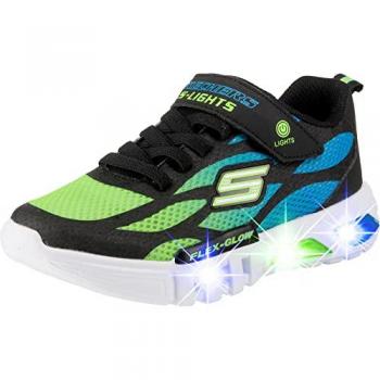Scarpa Sneaker Nera/Verde Neon/Sky Blue – Skechers