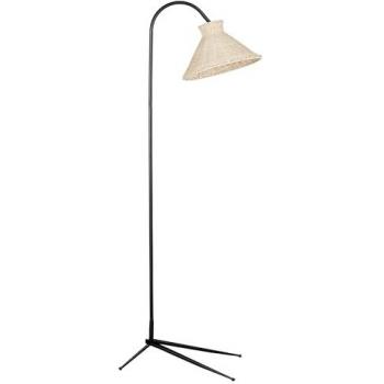 Lampadaire Kerian Métal et Rotin
