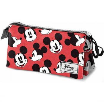 Karactermania Estuche Escolar Triple Compartimento Mickey Disney Oficial para Niños y Niñas