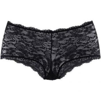 Schwarze Spitzenunterhose für Damen