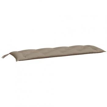 Lot double de coussin de banc extérieur – taupe, dimensions 150 × 50 × 7 cm, tissu Oxford