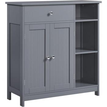 Yaheetech 3-Regal Badschrank grau