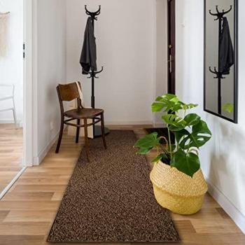 RugsX 90x350 cm Traffic Runner in Brown
