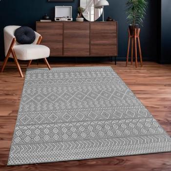 Tappeto Moderno per Esterni 80x250 cm, Grigio 3