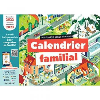 Calendrier familial : une double-page par mois : septembre 2022-décembre 2023