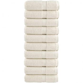Serviettes de bain premium SOLUND crème 10 unités 30 x 30 cm