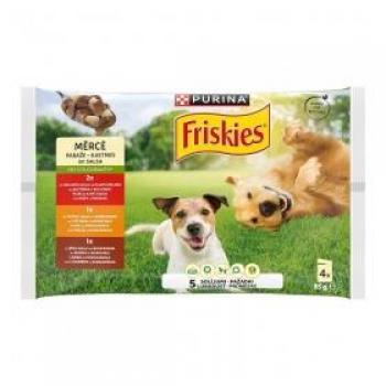 Comida para Perros Jóvenes Friskies – Pollo & Zanahoria, 4 sobres de 85 g