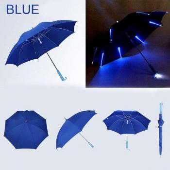 Umbrella with LED Lights and Flashlight Handle