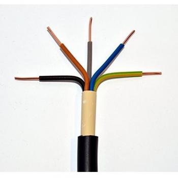 NYY‑J 5×10 qmm Erd­kabel Schwarz – 50 m Ring für Innen & Außen