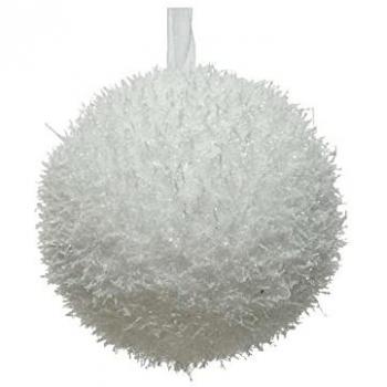 Decorazione Natalizia Pallina Bianca Cielo 8 cm