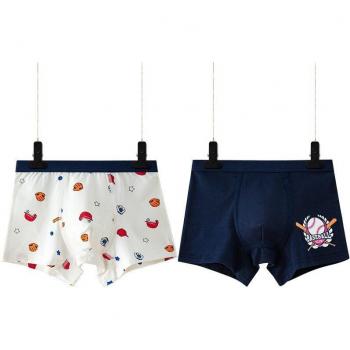Bóxer de Algodón Azul para Niños