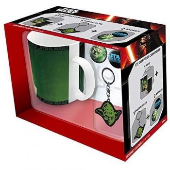 Star‑Wars Überraschungsbox: Tasse, Schlüsselanhänger, Button‑Sammlung