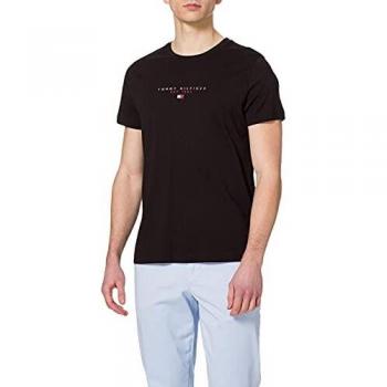 Tommy Hilfiger Maglietta a Maniche Corte Uomo Nero