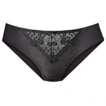 Nuance Slip mit zarter Stickerei Schwarz 56/58