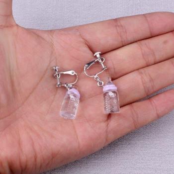 Mini Bottle Clip-On Earrings for Women