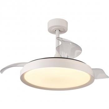Ventilatore da soffitto Mistral bianco, silenzioso, con luce LED Ø 106 cm