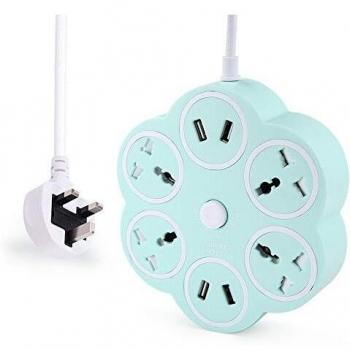URbantin Power Strip with 4 Universal Sockets and 4 USB Ports