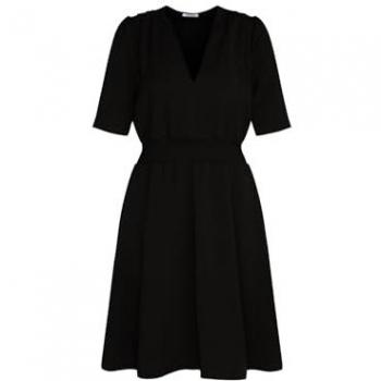 Sommerkleid SEIDENSTICKER Schwarze Rose Gr. 38, Normalgrößen, schwarz Damen Kleider Kurzarm V-Neck Uni