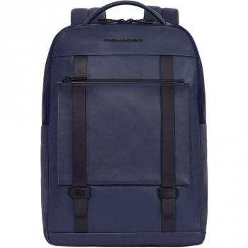 Piquadro David Leather Laptop Backpack with RFID