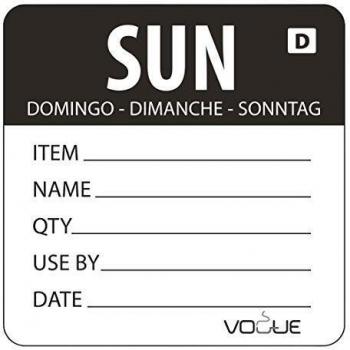 Vogue Restaurant Sunday Dissolvable Labels