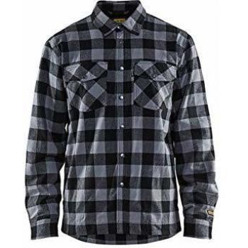 Camicia Flanella Nera con Fodera