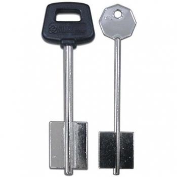 Clé Double Embout Nickelée de Laiton, Modèle 5PT7 Silca