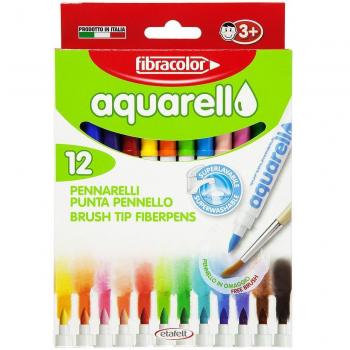 Pennarelli acquerellabili Fibracolor Aquarello 12 unità