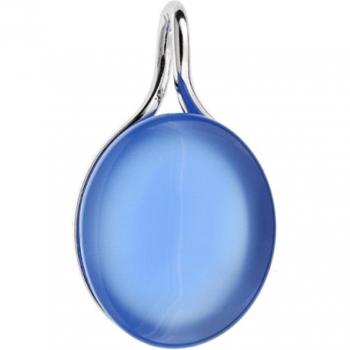 Péndulo Elegante 'Meghan' en Plata con Ágata Azul