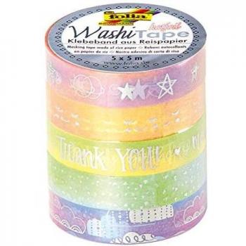 Bande Washi Rainbow 5 rouleaux (français)