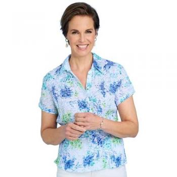 Chums Size 14 Crinkle Burnout Blouse