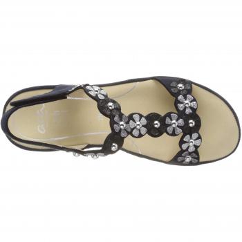 ARA Damen Capri 1228009 T-Spangen Sandalen, Blau