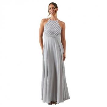 Coast Halterneck Bridesmaid Maxi Dress with Pearl Embellishments