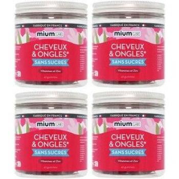 Mium Lab Coffret Gummies pour Cheveux et Ongles 4x42uts