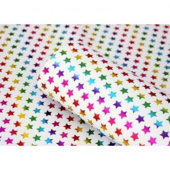 Glitter Stars and Hearts Baby Shower Wrapping Paper