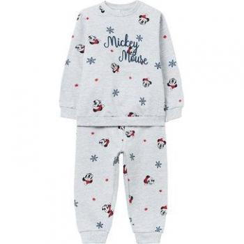 Fleece Schlafanzug Micky Maus in Grau