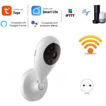Cámara de Seguridad Wifi 720P para Hogar con Enchufe de la UE y Tuya