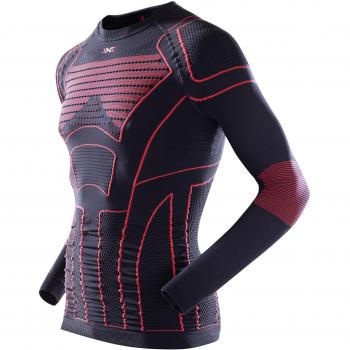 X‑Bionic Energy Shirt für Männer – MOTO ENERGIZER, Black/Red, Größe S/M, Artikel I020287
