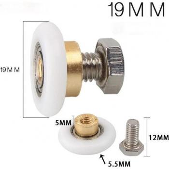 4Pcs Sliding Glass Door Brass Roller Wheels
