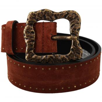 Dolce & Gabbana Men's Brown Suede Studded Belt