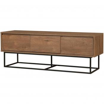 Base parete Iginia – Armadio basso per TV, 140x40h50 cm, noce e nero