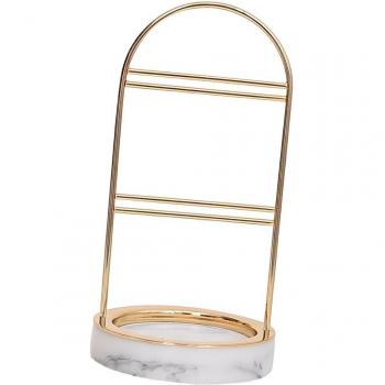 Gold Marbling Texture Jewelry Storage Rack